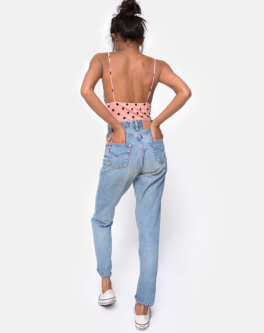 Immagine di Leva Bodice in New Polka Nude Nero