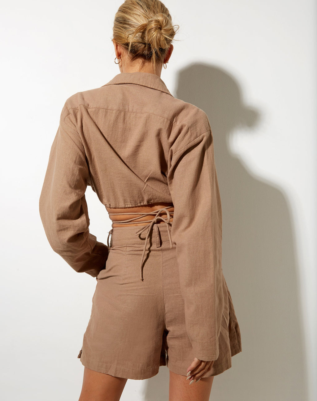 Pantaloncini sartoriali Lex in Rami Biscuit