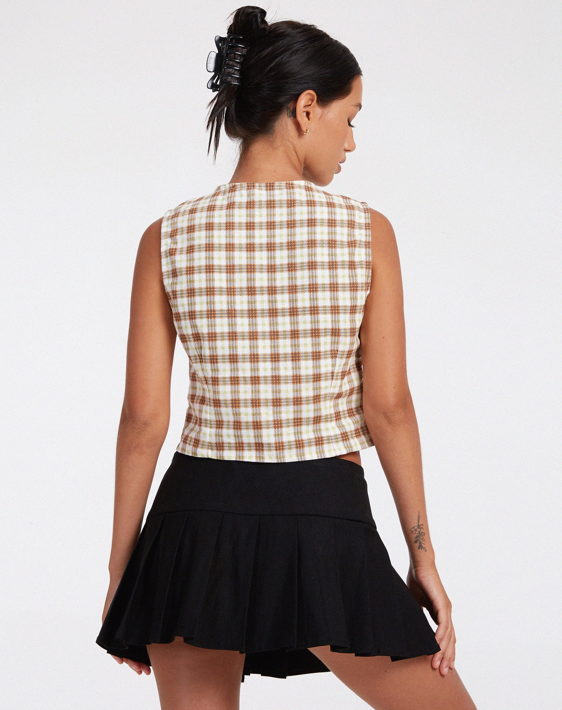immagine di Ley Top in check giallo e marrone