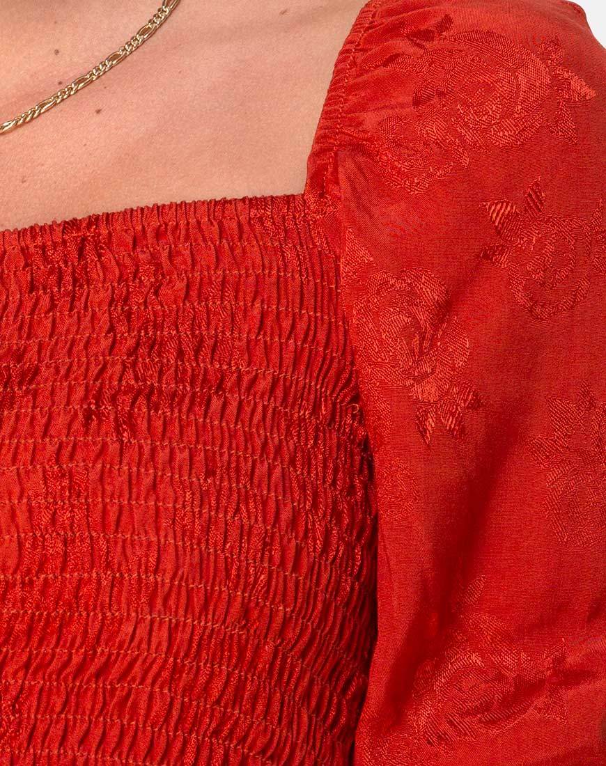 Immagine di Lilian Crop Top in raso rosa ruggine