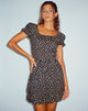 immagine di Lilibeth Mini Dress in Ditsy Floral Bronze