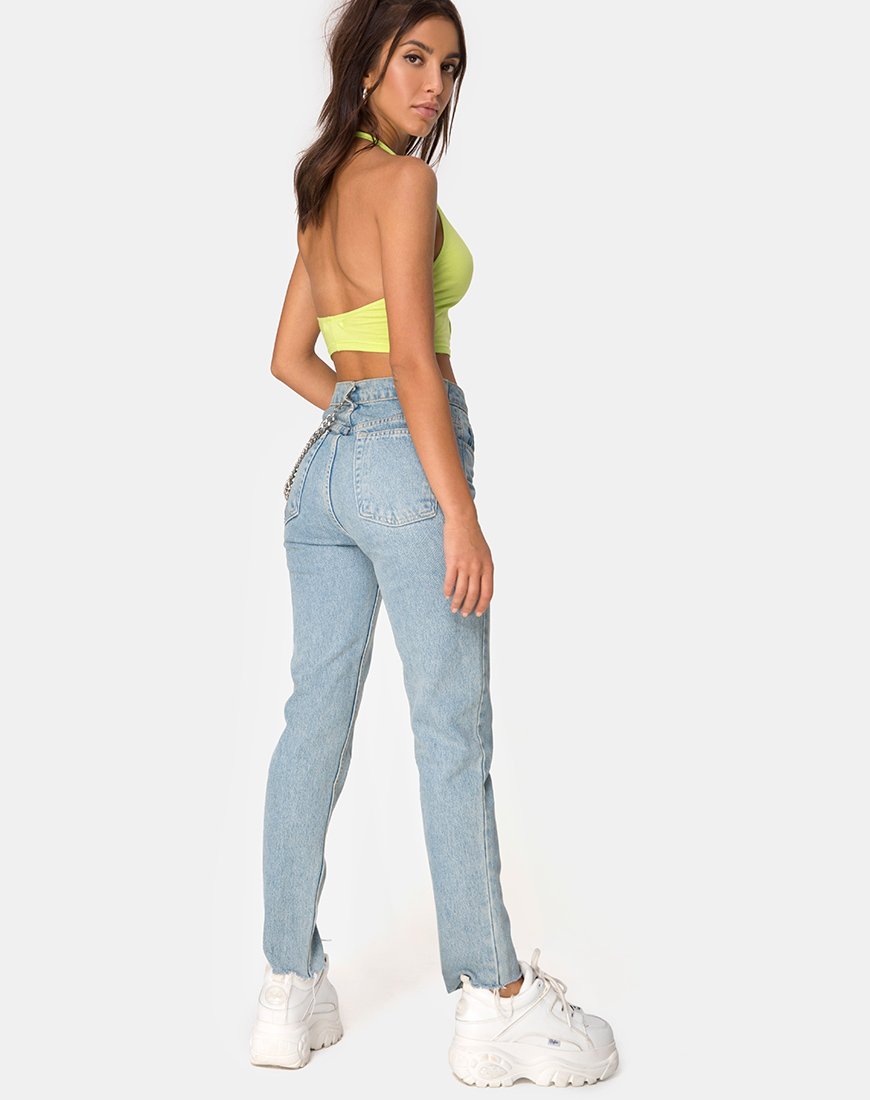 Immagine di Lini Crop Top in Lime