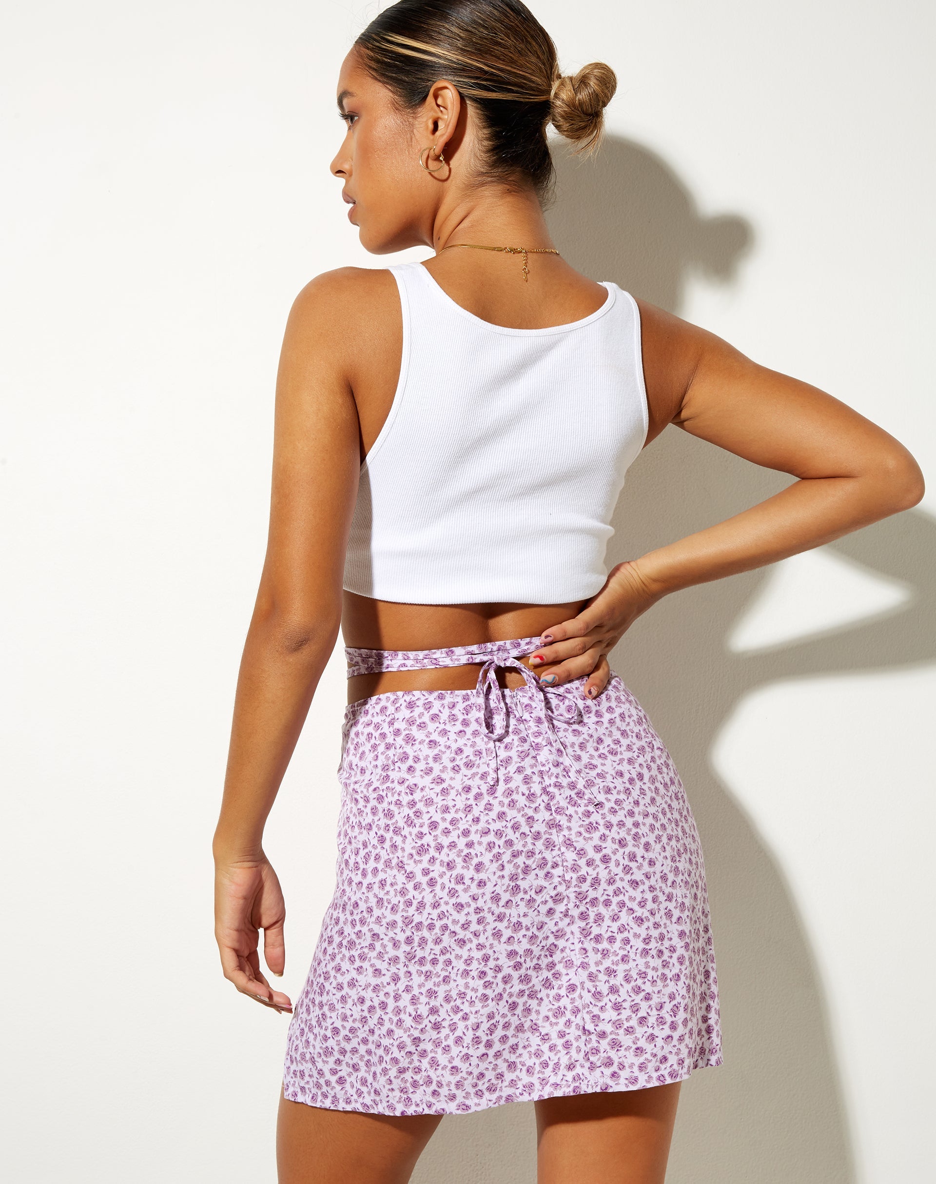 Immagine di Linor Mini Skirt in Ditsy Rose Lilac