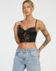 immagine di Litasa Top corsetto in raso nero