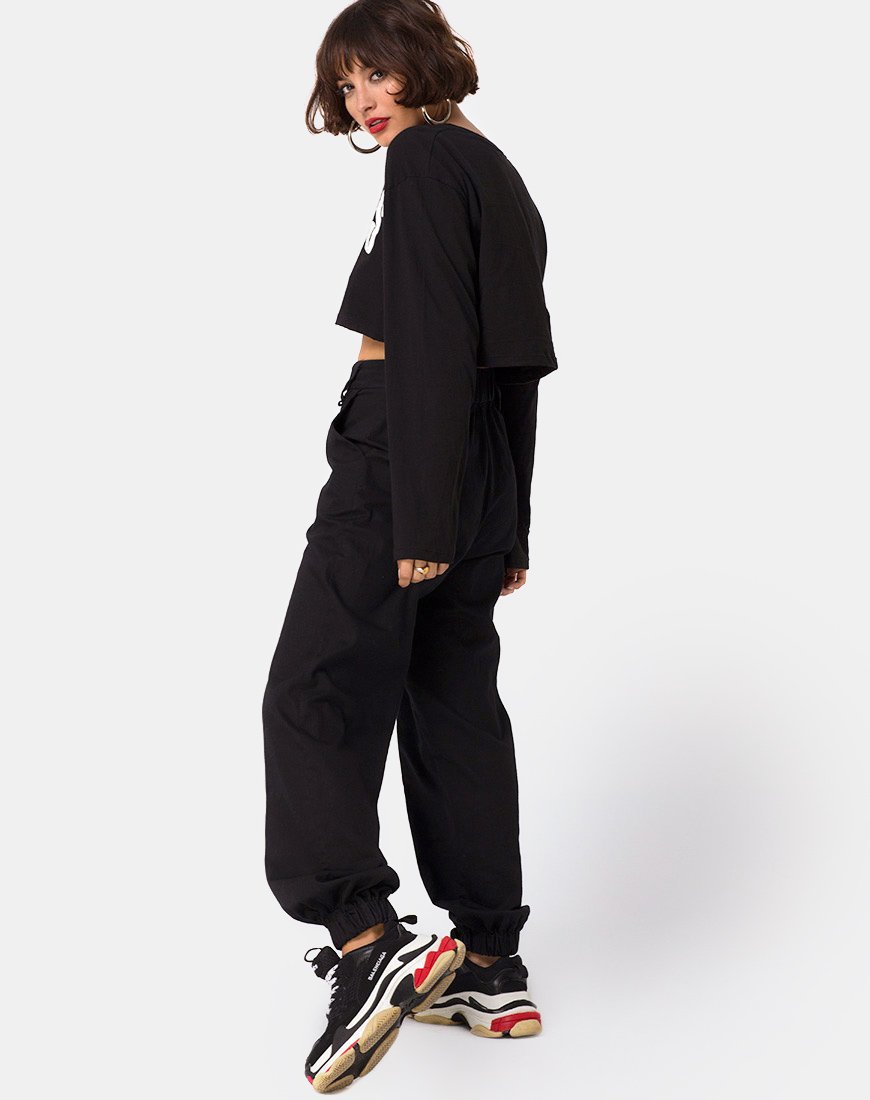 Immagine di Box Expression Crop Tee in nero