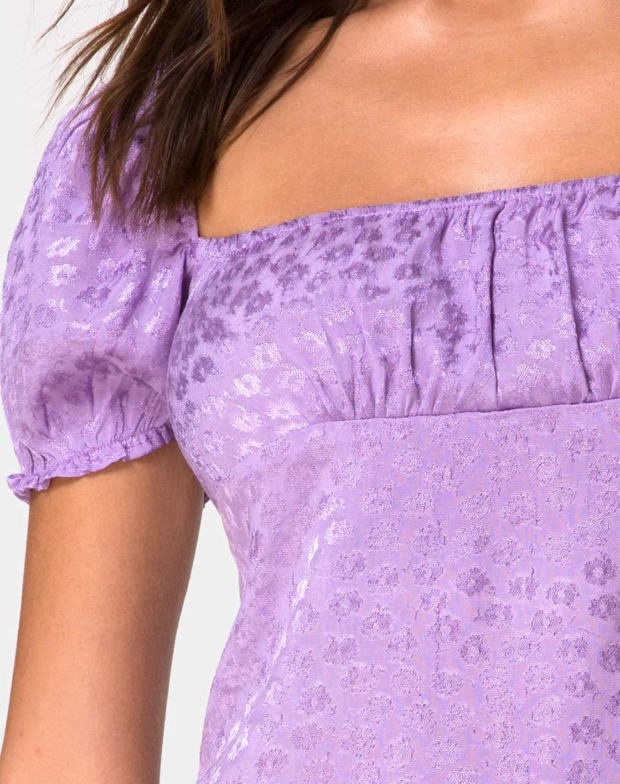 Immagine di Lonma Mini Abito in Raso Ditsy Rose Lavanda