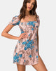 Immagine di Lonma Mini Dress in Jungle Flower Blue Cream
