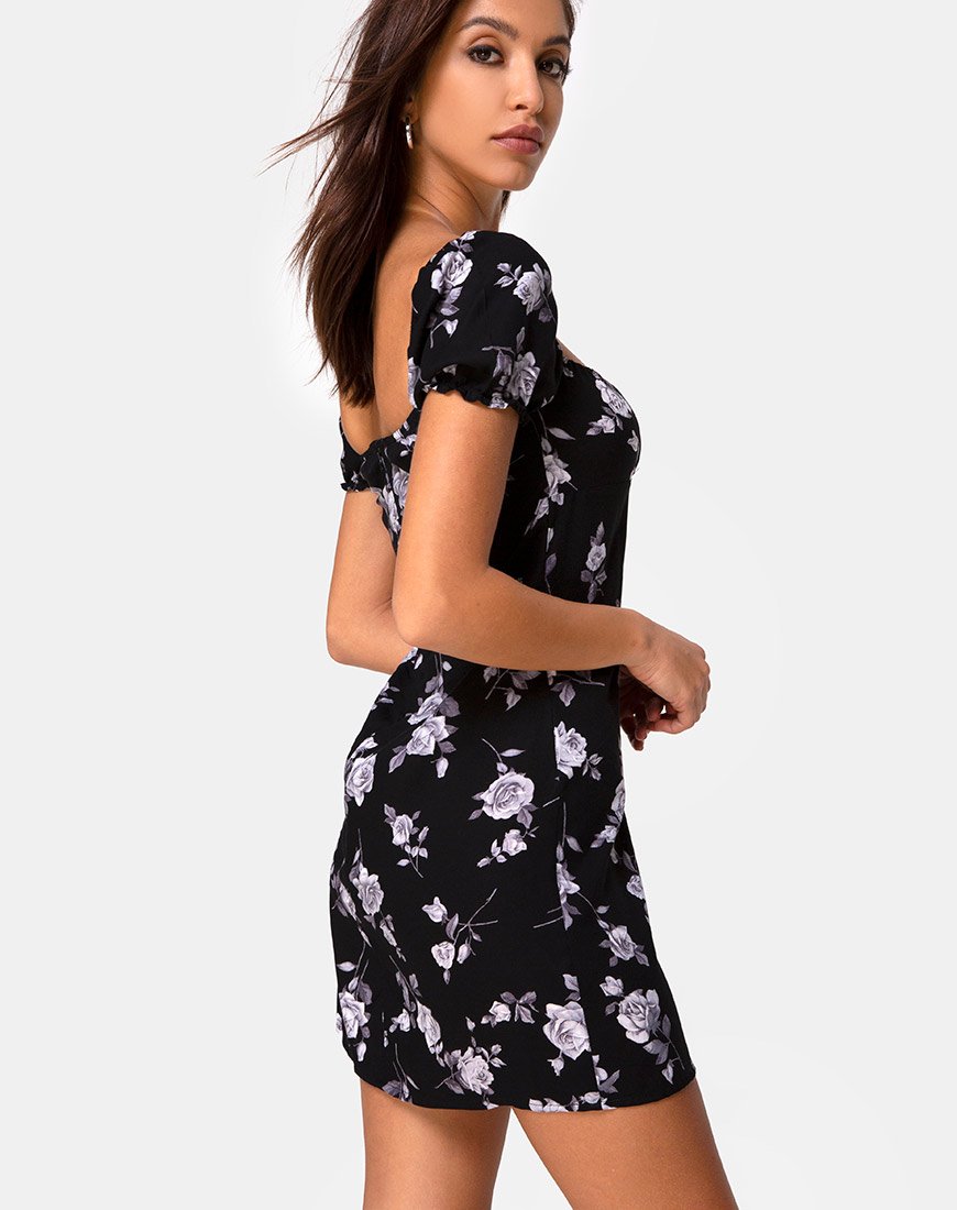Mini abito Lonma in Bianco Rosa Nero