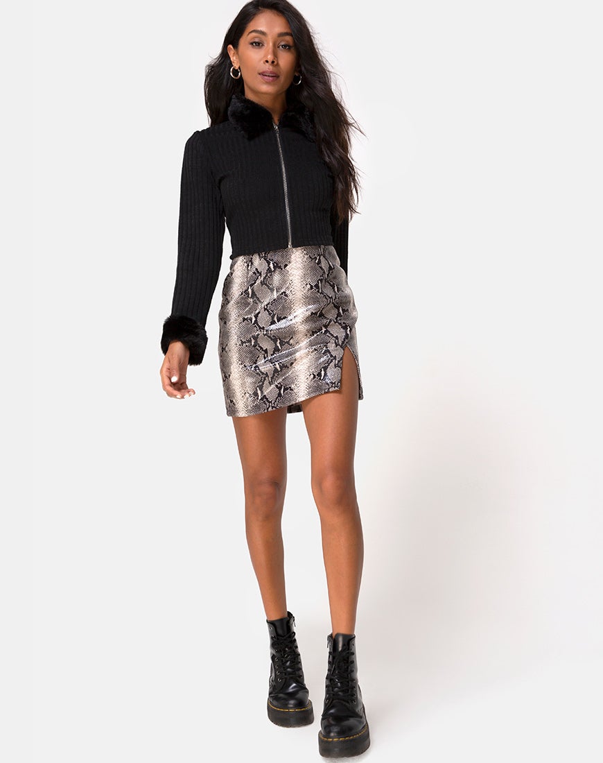 Immagine di Loria Fur Cardigan in nero