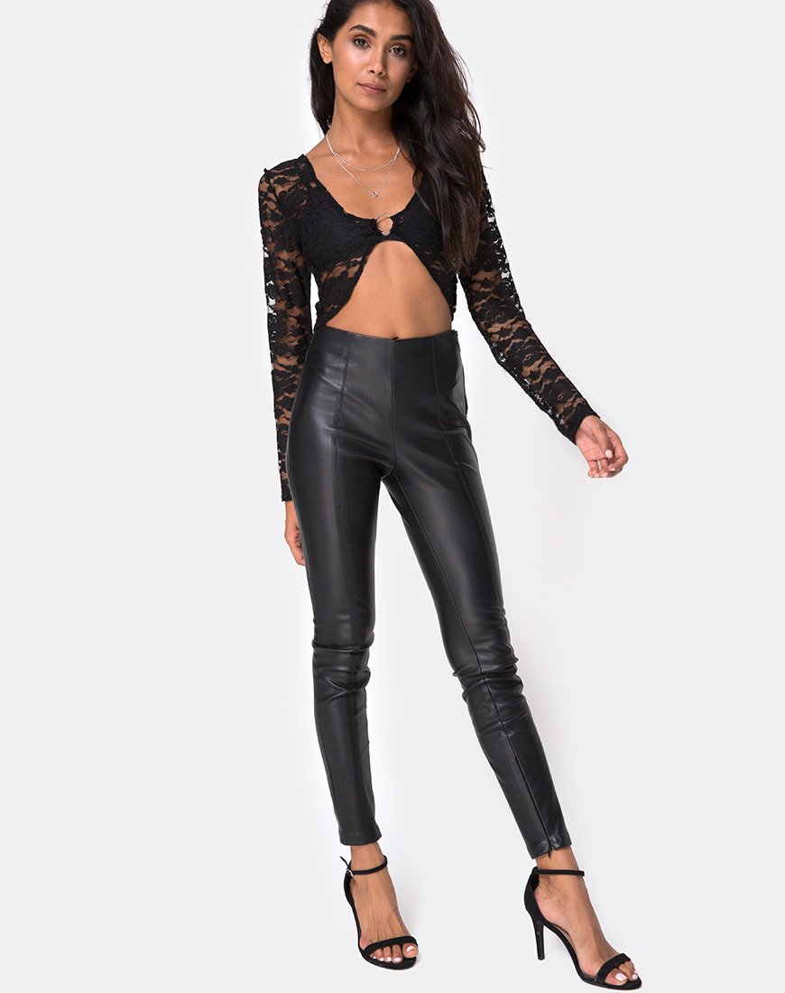 Immagine di Lorya Crop Top in pizzo nero