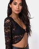 Immagine di Lorya Crop Top in pizzo nero