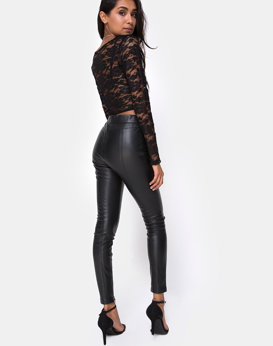 Immagine di Lorya Crop Top in pizzo nero