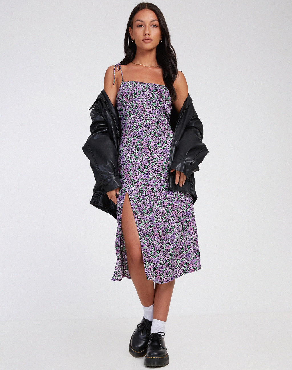Vestito midi Lotie in fiore lilla