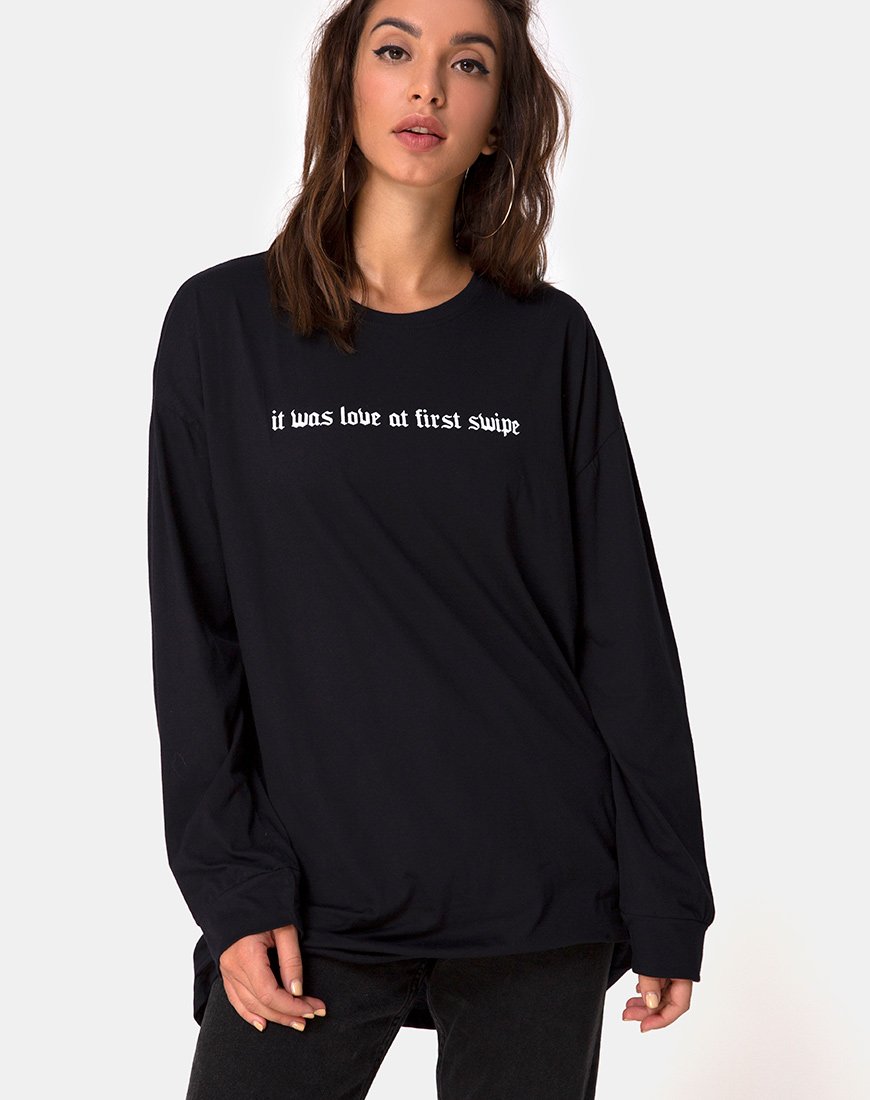 Lotsun Tee in Love at First Swipe con inserti neri