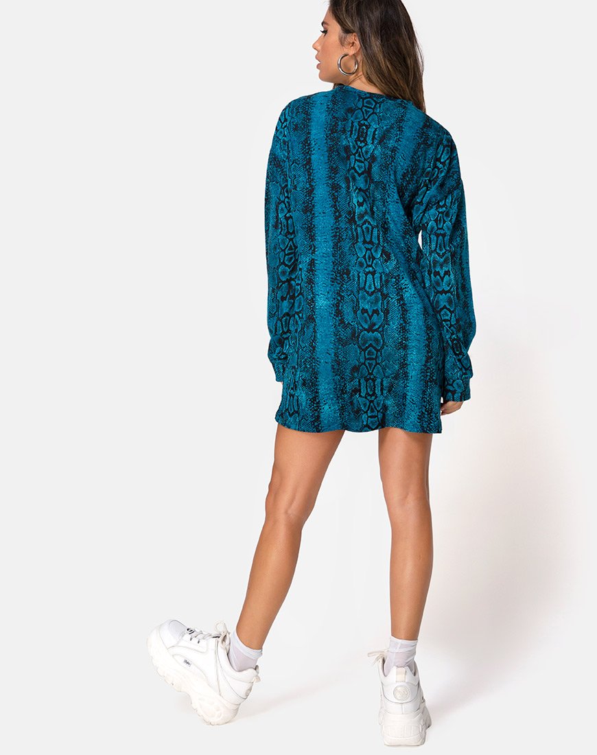Immagine di Lotsun Abito a maglione in blu serpente
