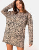 Immagine di Lotsun Vestito a maglione anni '90 Zebra Taupe