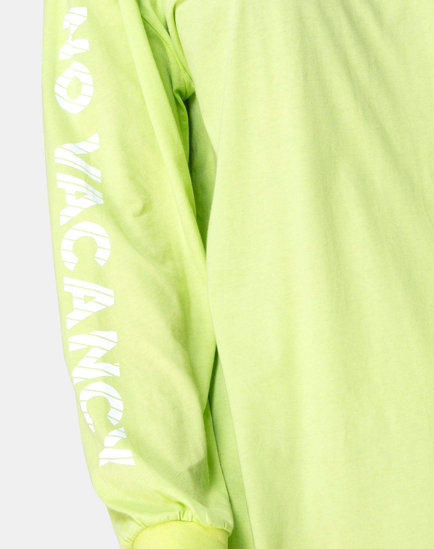 Immagine di Lotsun Felpa in Motel No Vacancy Verde Fluro