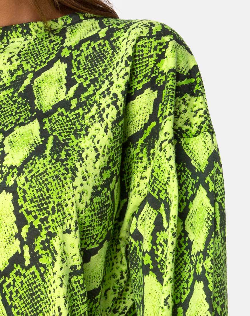 Immagine di Lotsun Jumper Dress in Snake Lime