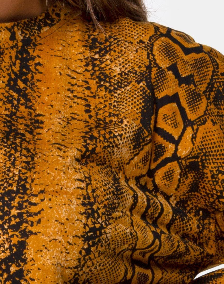 Immagine di Lotsun Abito a maglione in serpente senape