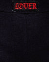 Ricamo "Black Lover" in rosso