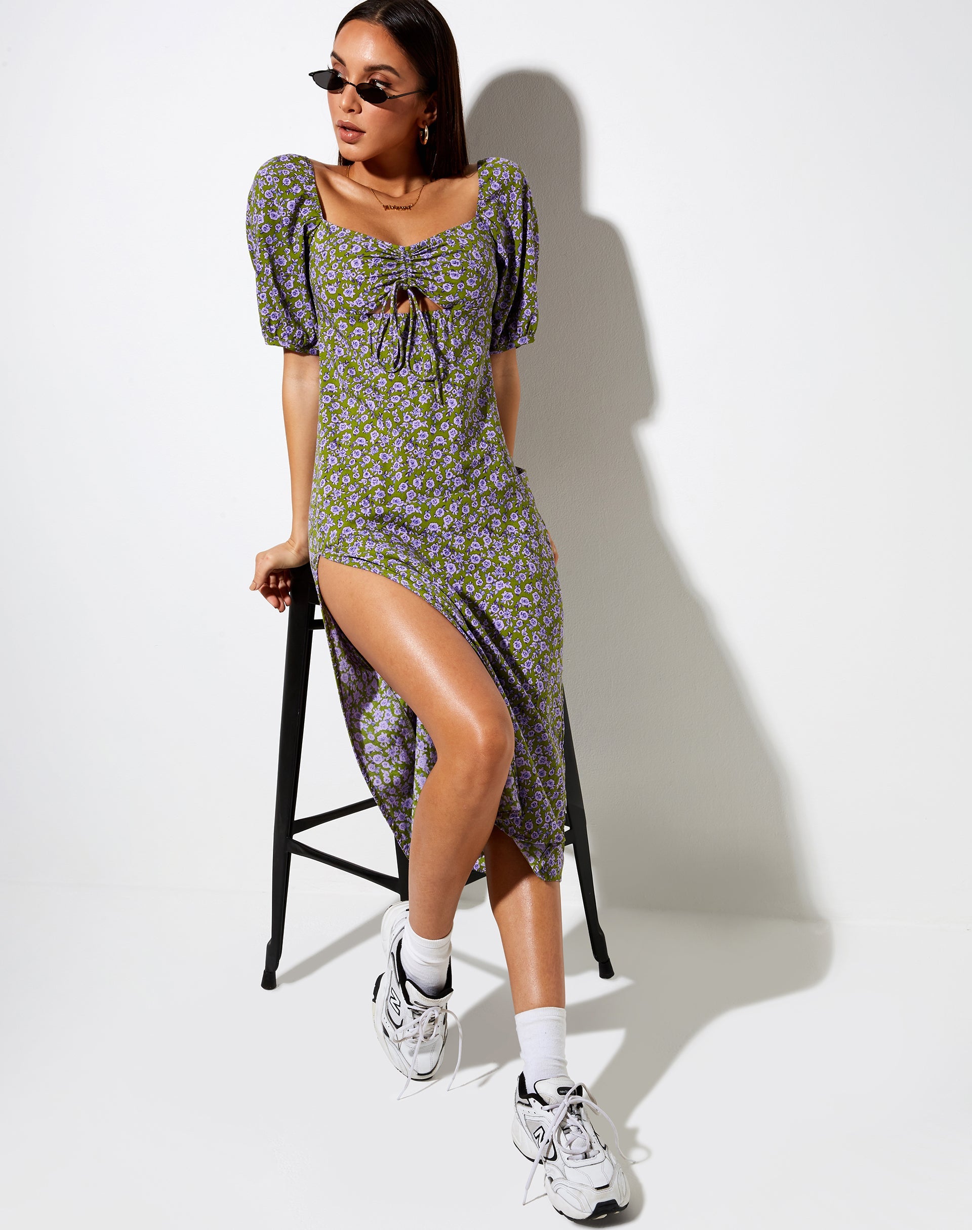 Immagine di Lourgia Midi Dress in Autumn Blossom Khaki