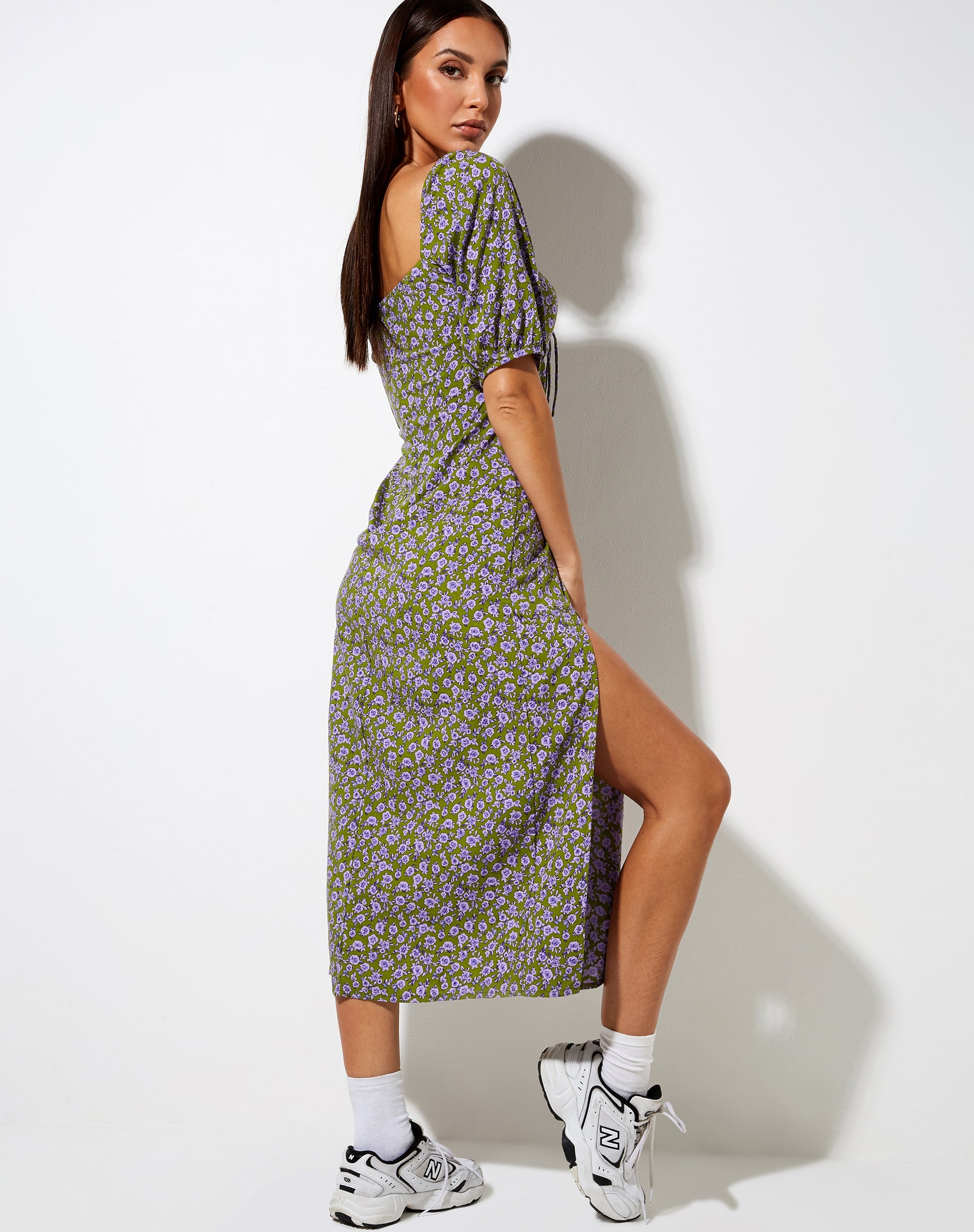 Immagine di Lourgia Midi Dress in Autumn Blossom Khaki