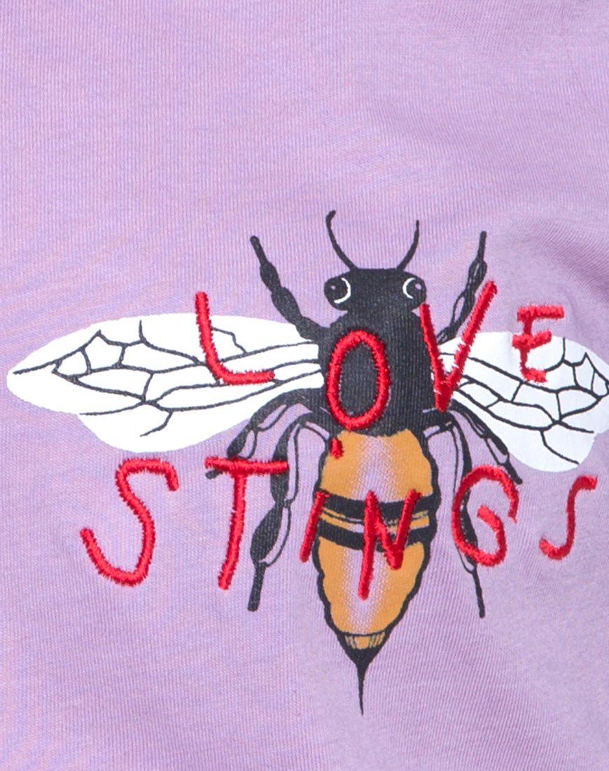 Immagine della T-shirt Oversize Basic in Lilla Lovestings