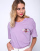 Immagine della T-shirt Oversize Basic in Lilla Lovestings