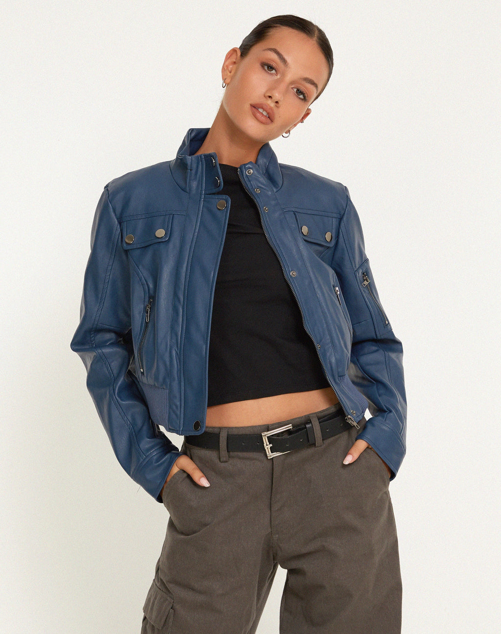 Giacca Loviana in PU Navy