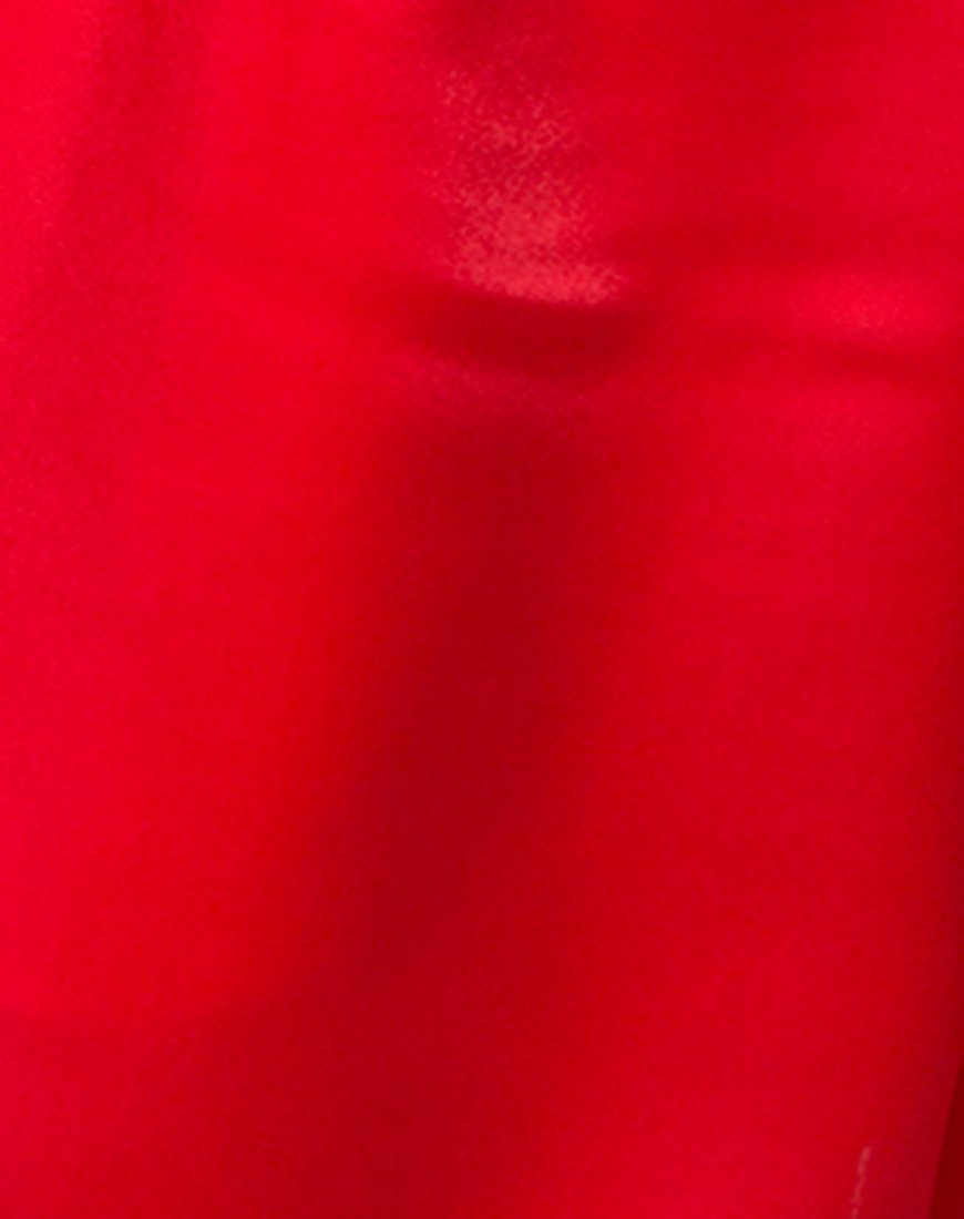 Immagine di Lozay Cutout Playsuit in raso rosso