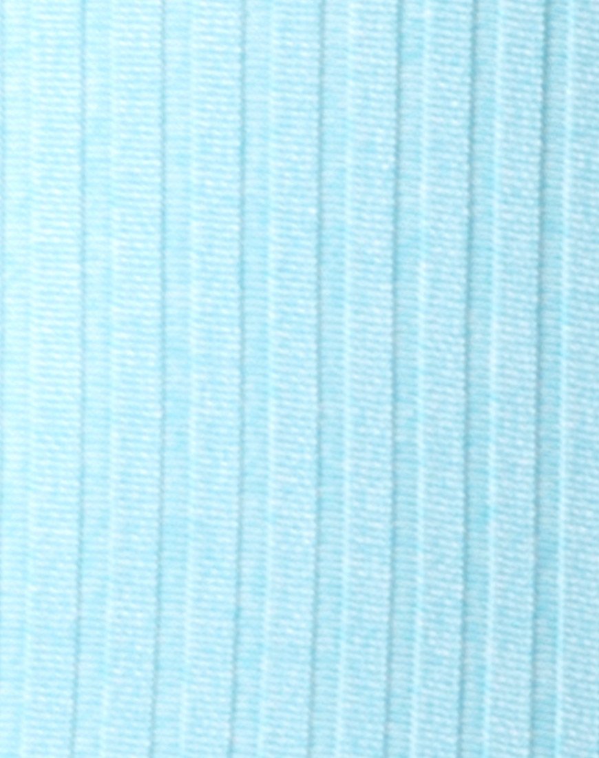 Immagine del corpetto Lucia a coste blu polvere