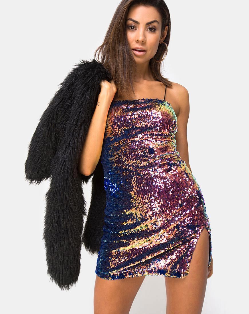 Immagine di Lucky Mini Dress in paillettes Dragon Fruit