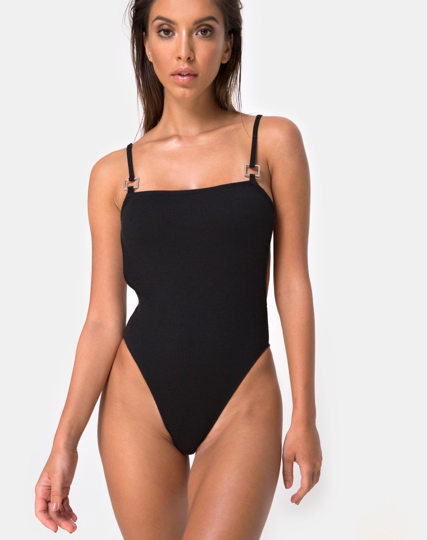 Costume da bagno Luelle in Mini Rib Nero