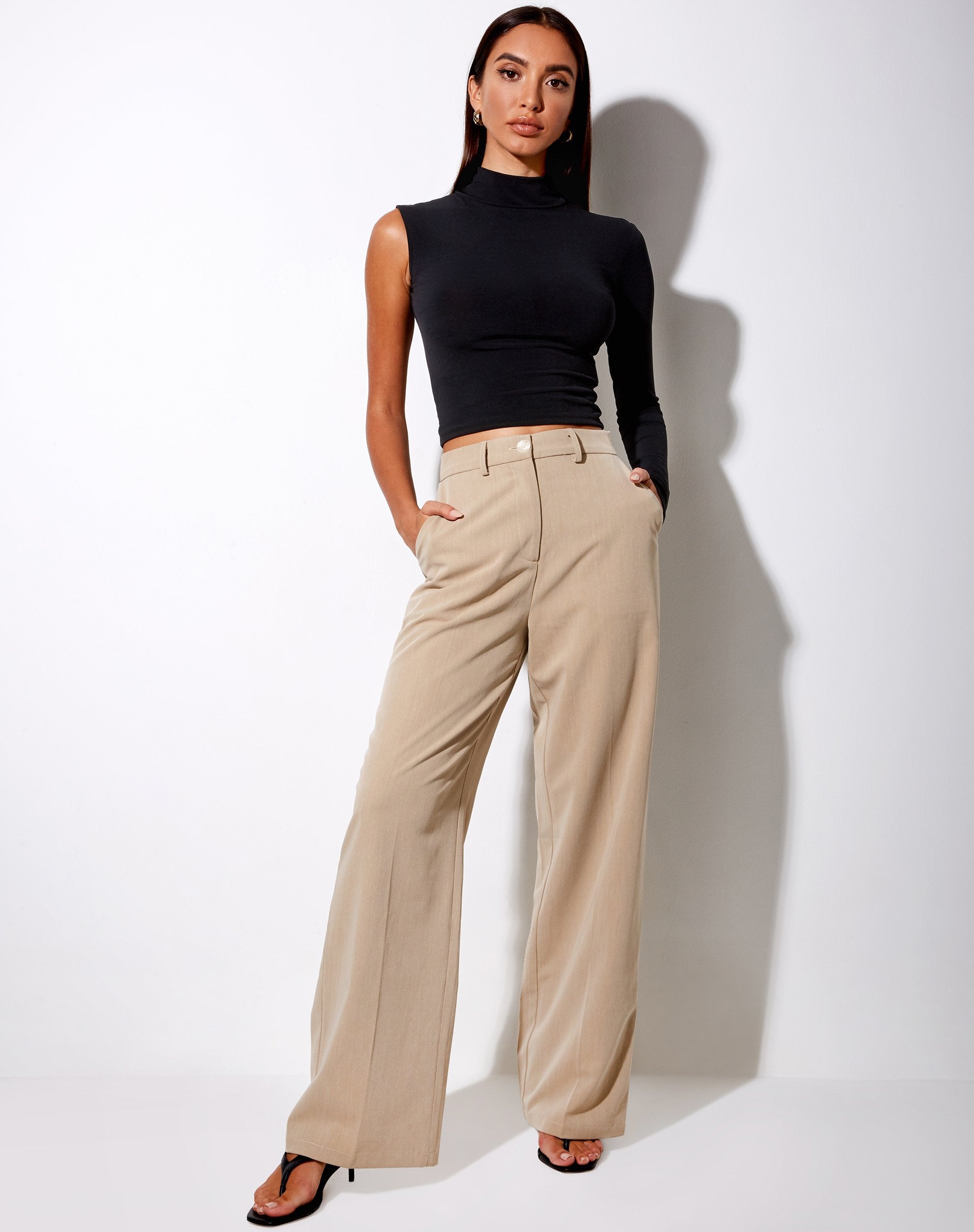 Immagine di Luly Crop Top in Polycrepe Nero