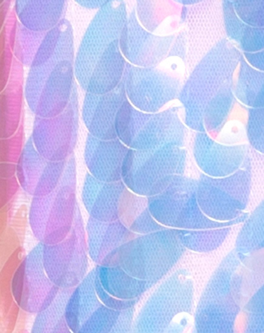 Immagine di Luna Slip Dress in Opal Unicorn Sequin Pink