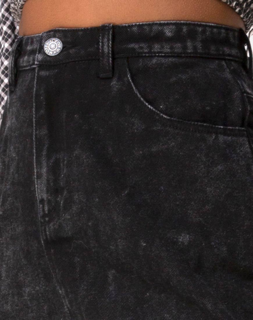 Immagine di Lyra Midi Skirt in Black Stone Wash