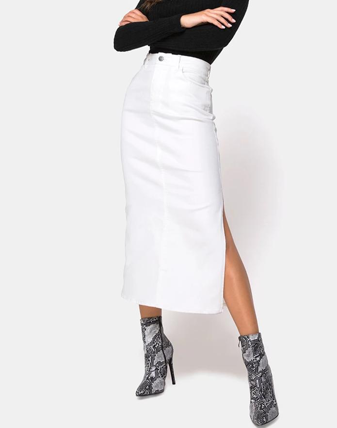 Gonna Lyra Midi in bianco