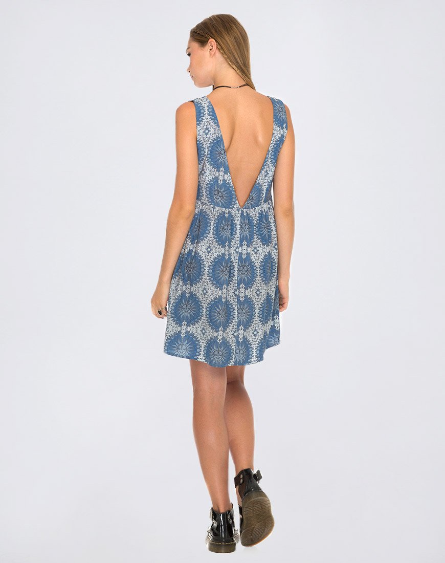 Immagine di Lyre Dress in Moon Face Blue