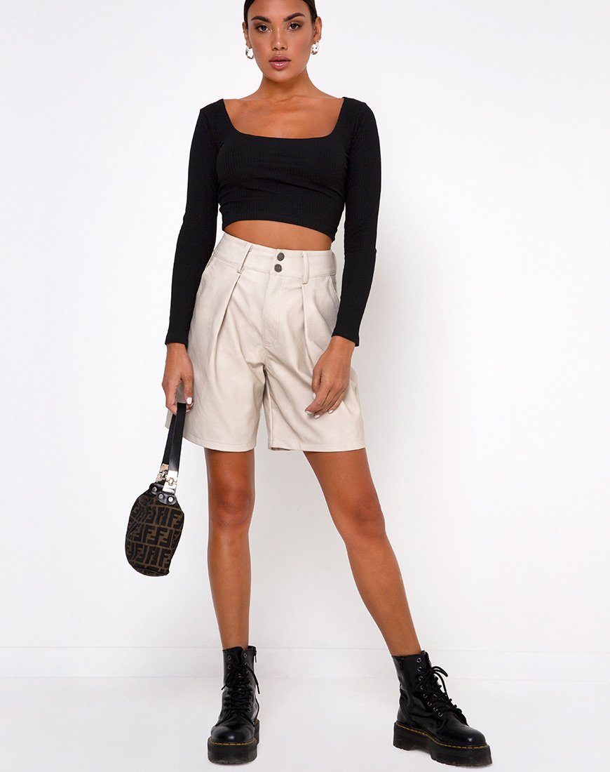 Immagine di Maby Crop Top Rib Nero