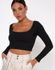 Immagine di Maby Crop Top Rib Nero