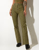 immagine di Zoven Flare Trouser in Chevron Green