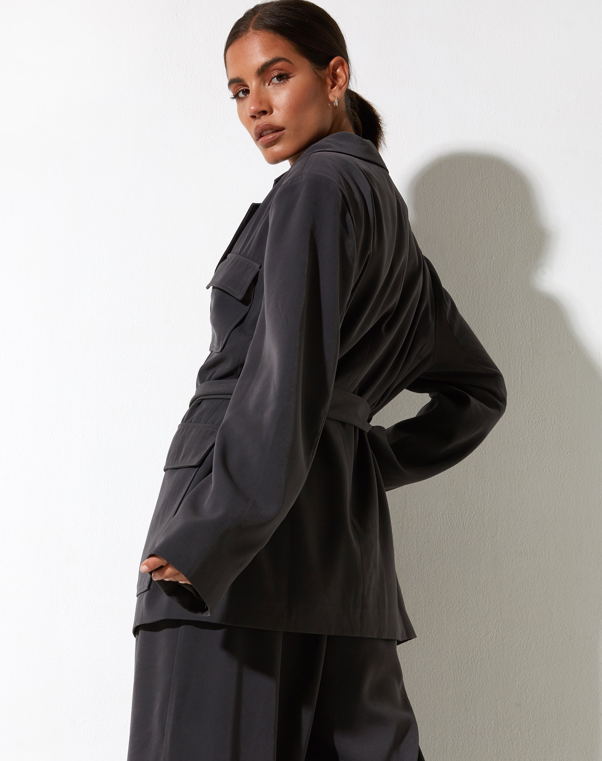 immagine di Magawa Blazer in Charcoal sartoriale