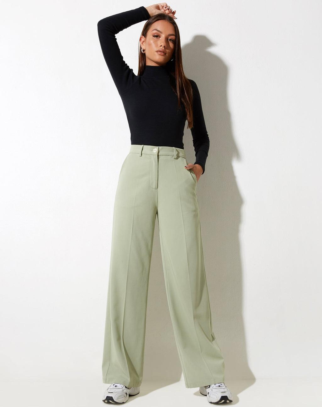 Pantaloni Abba in salvia