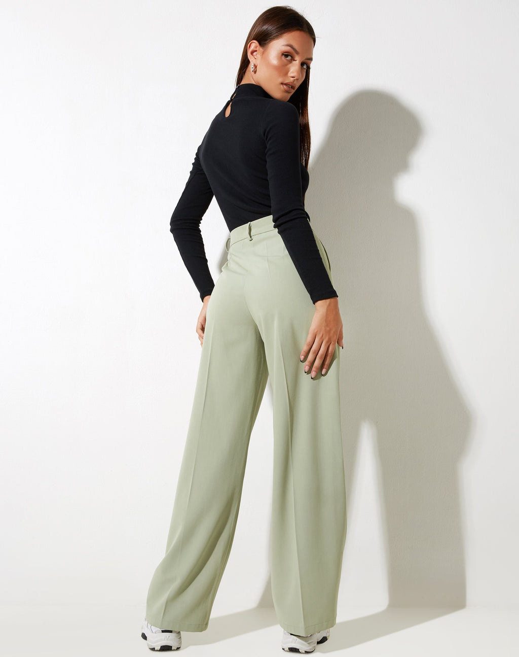 Pantaloni Abba in salvia