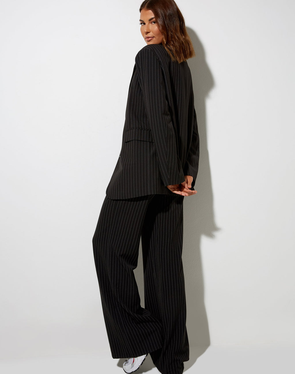 Blazer Maiwa in gessato nero
