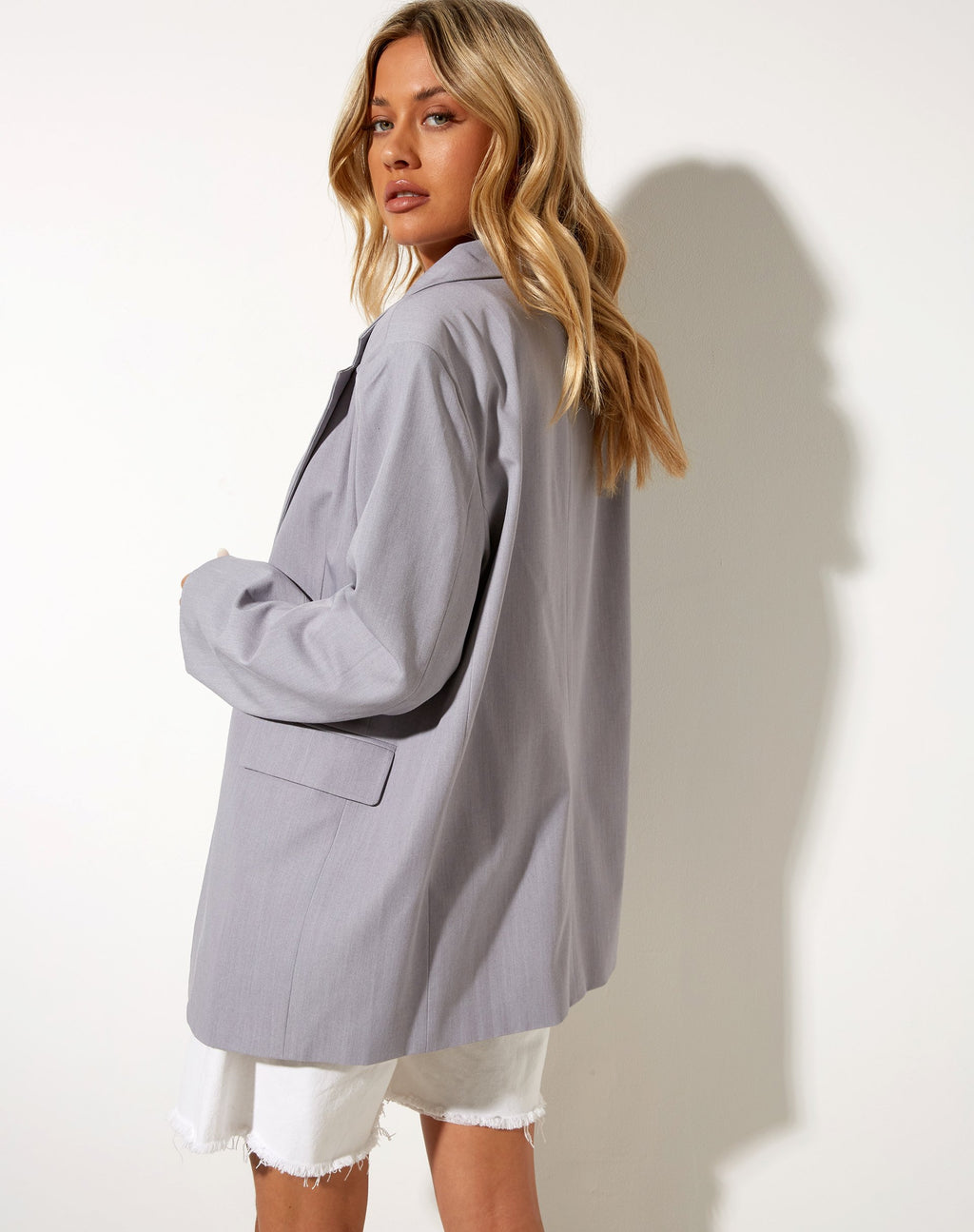 Blazer Maiwa in grigio argento
