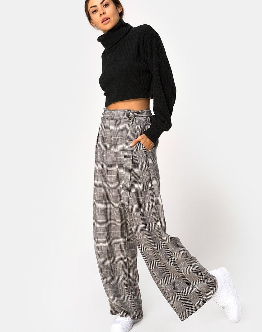 Immagine di Majustie Pantalone a vita alta in Charles Check Grigio