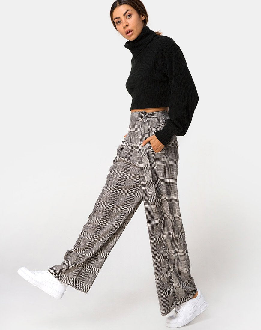 Immagine di Majustie Pantalone a vita alta in Charles Check Grigio