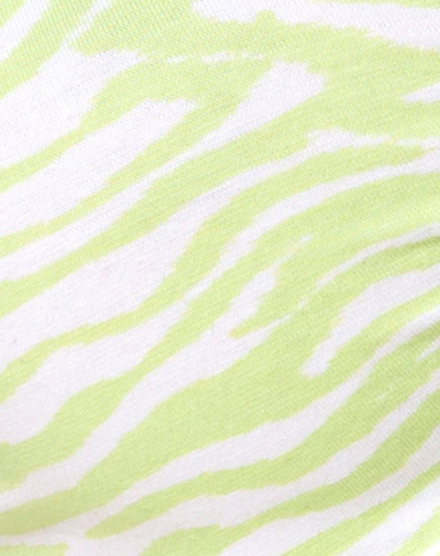 Immagine di Malz Crop Top in Classic Zebra lime