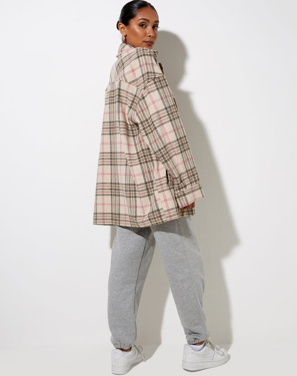 Camicia Marcel a quadri grandi rosa bianco tan